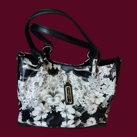 Sharif 1827 shoulder bag & travel tote bag floral pattern  set of 2 - Picture 11 of 16